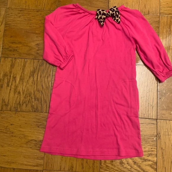 Girls Dress with Animal Print bow - Picture 1 of 2